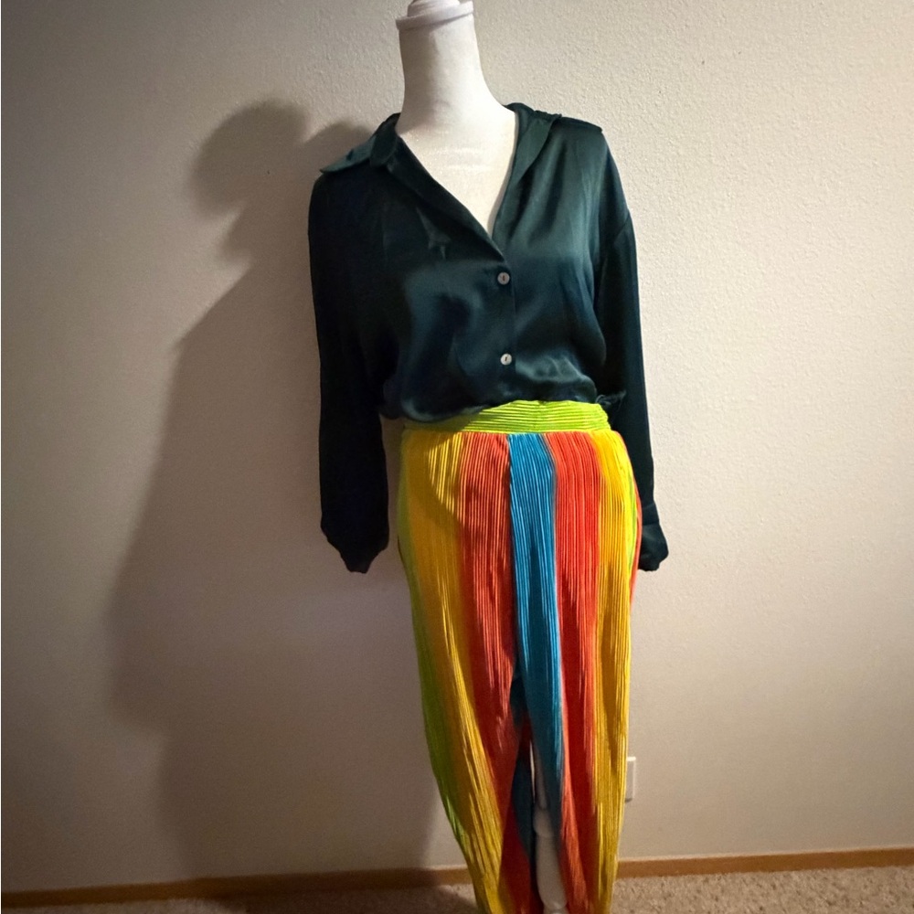 Set Multicolor Pleated - Yellow, Blue & Red